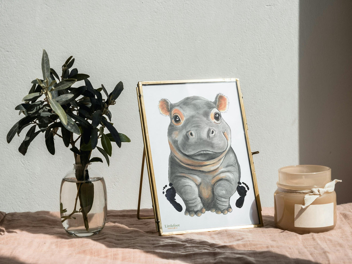 Hippo Keepsake Print