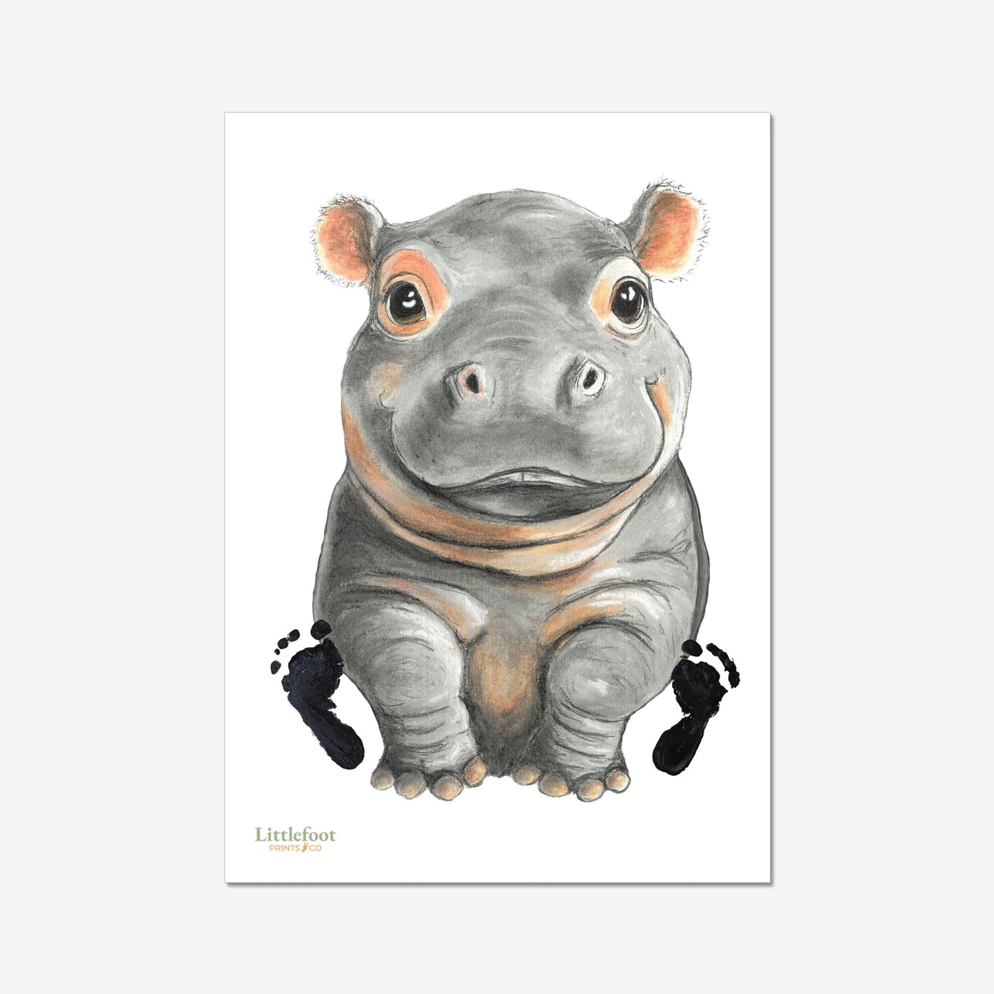 Hippo Keepsake Print