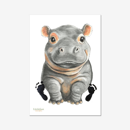 Hippo Keepsake Print