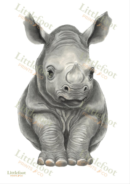 Rhino Keepsake Print