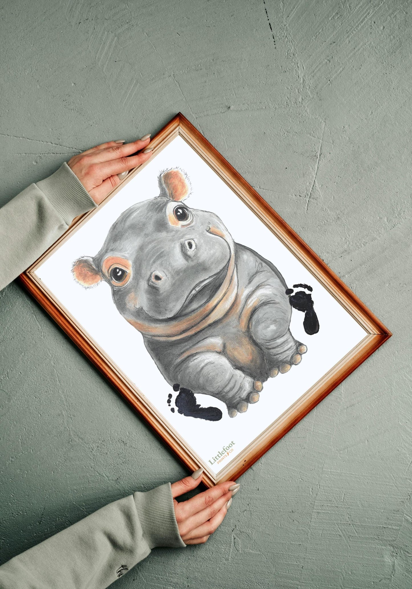 Hippo Keepsake Print