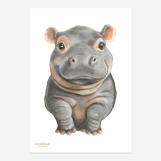 Hippo Keepsake Print